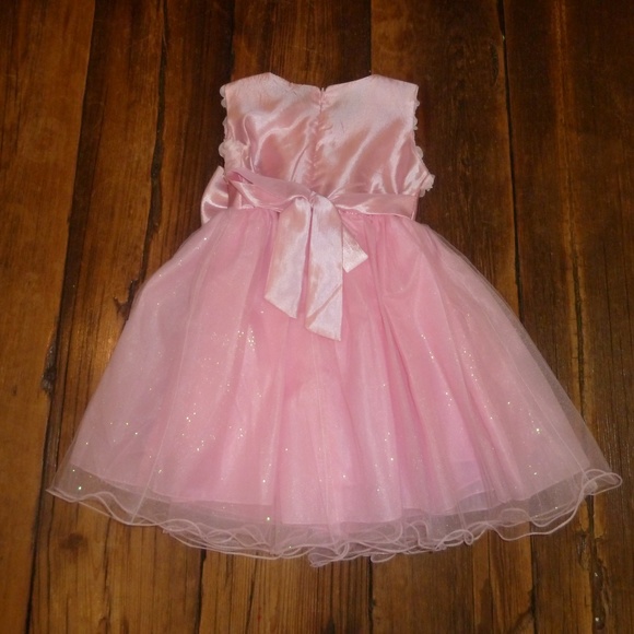 Little Girls Princess Dress Tulle Skirt & Sash Pink Toddler Formal 3/4 - Picture 5 of 8